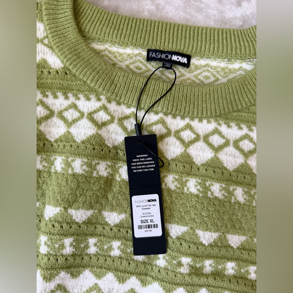 Fashion Nova Green Sweater - Picture 5 of 5